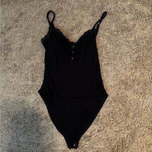 Forever 21 Black Lace Detail Bodysuit